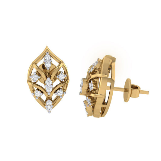 gold_real_diamond_leaf_stud_earring_00832_3