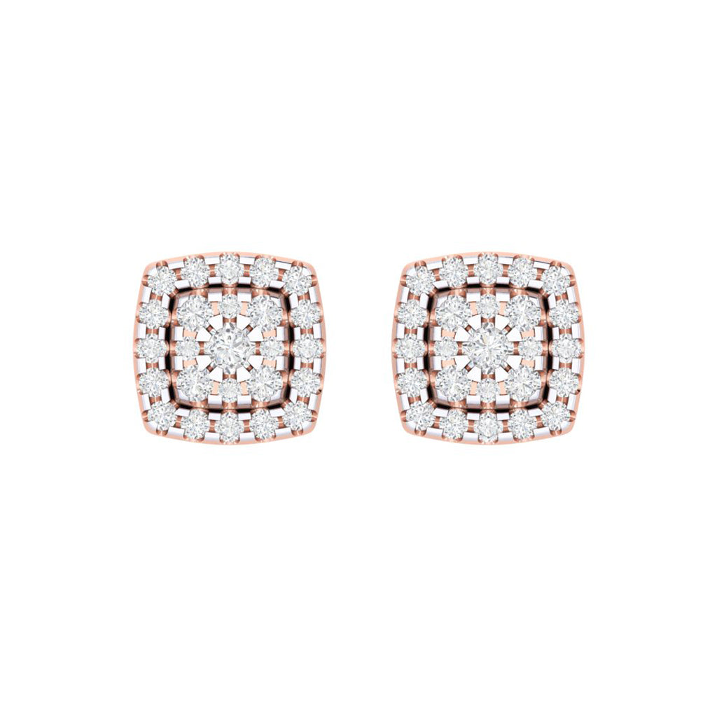 rose_gold_real_diamond_cushion_stud_earring_00799A_1