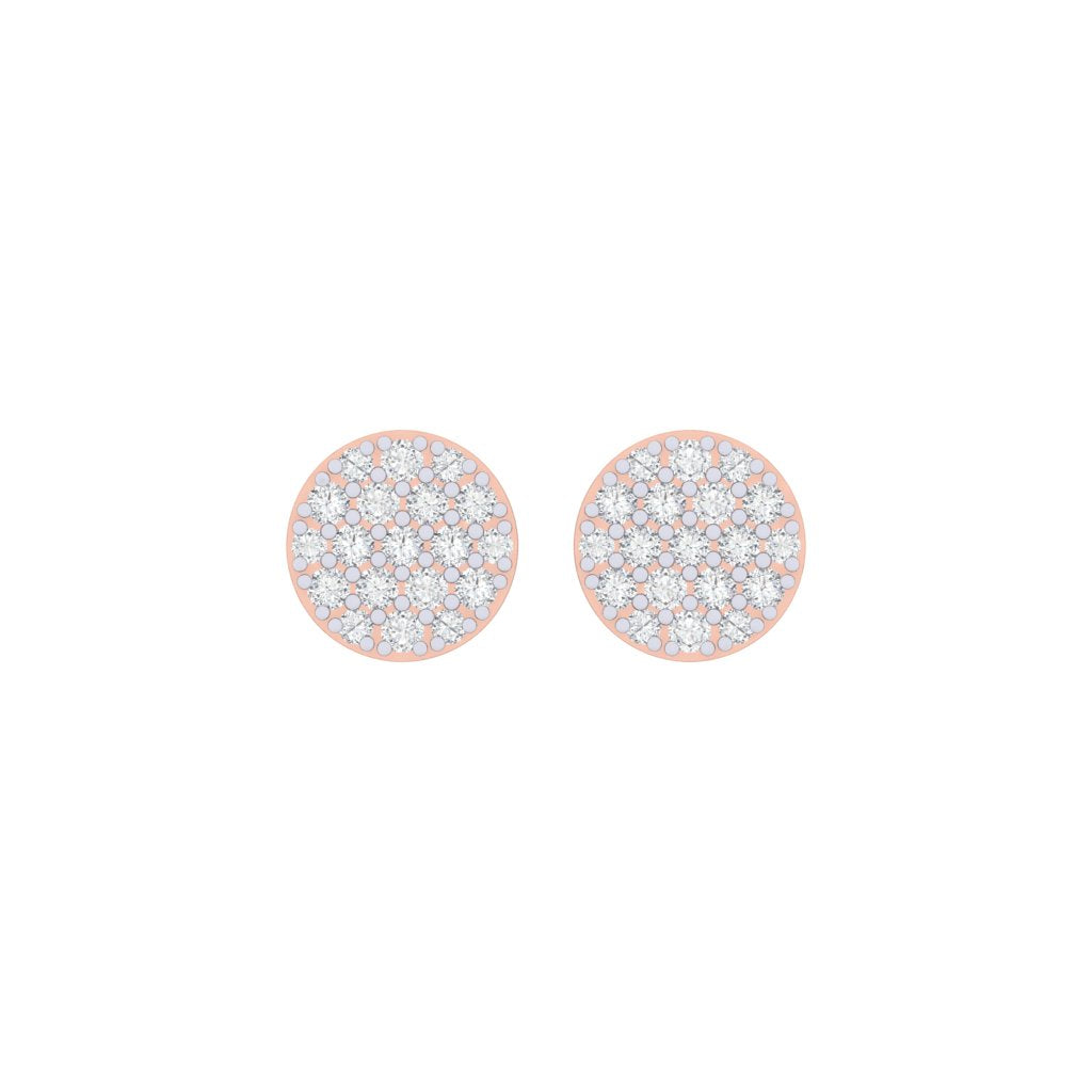rose_gold_real_diamond_cluster_stud_earring_00800B_1
