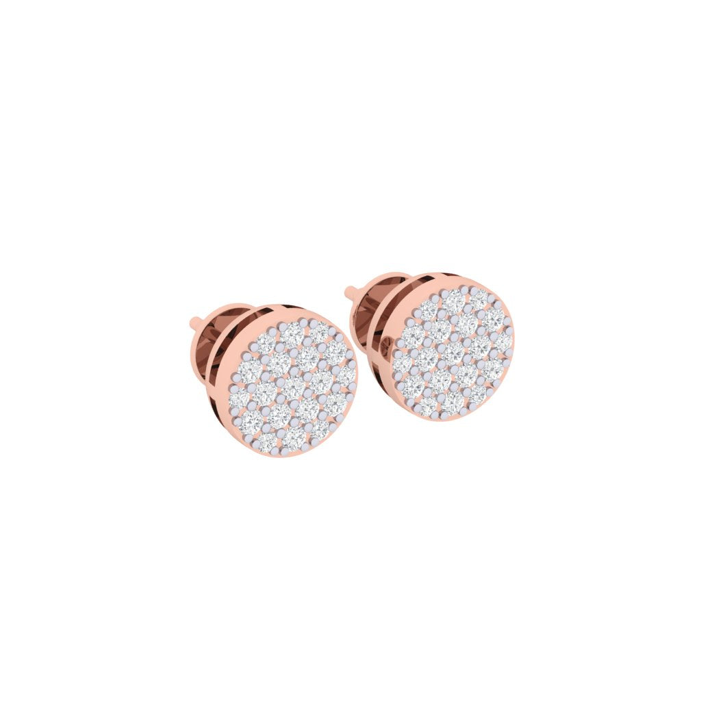 rose_gold_real_diamond_cluster_stud_earring_00800B_2