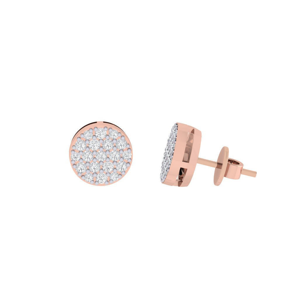 rose_gold_real_diamond_cluster_stud_earring_00800B_3
