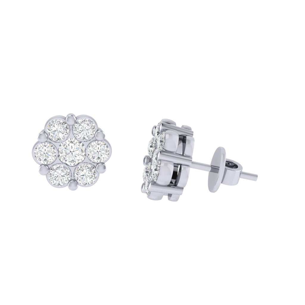 white_gold_real_diamond_cluster_stud_earring_00801E_3