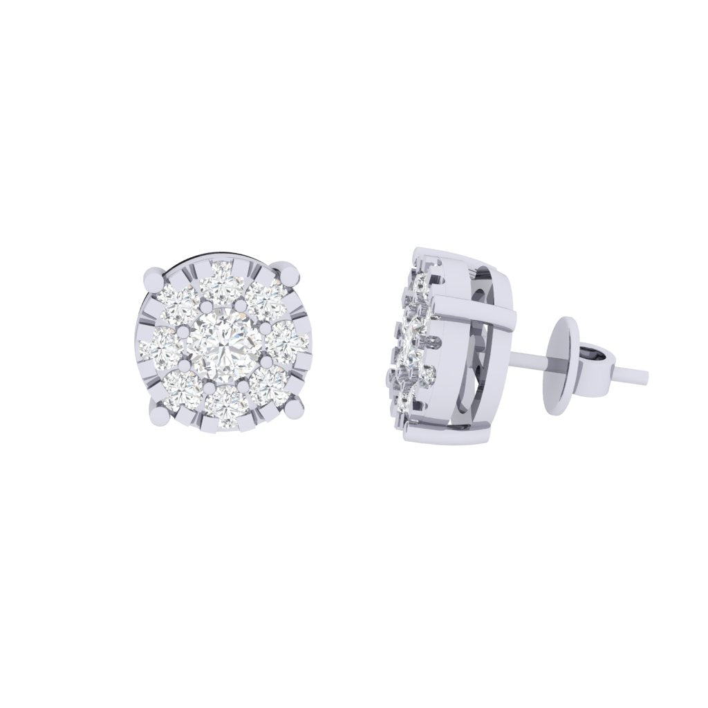 white_gold_real_diamond_cluster_stud_earring_00802E_3