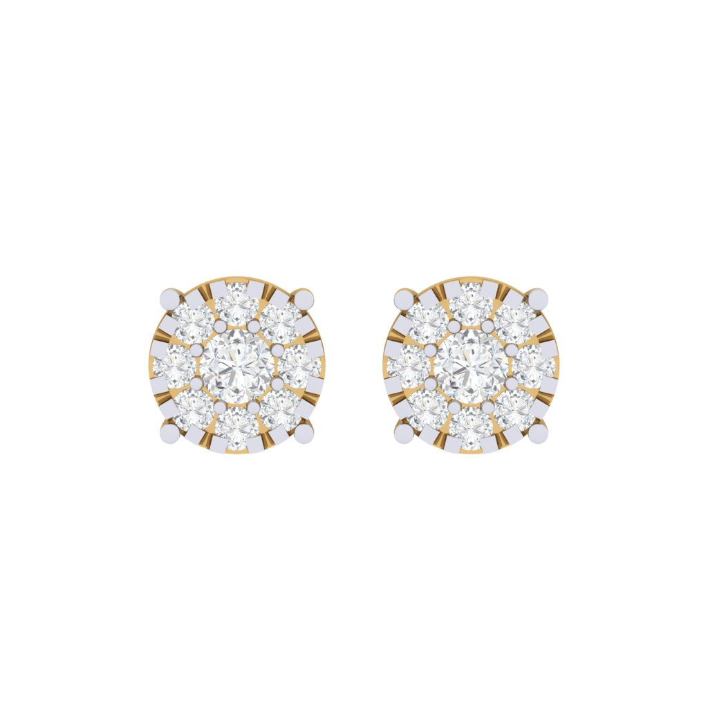 gold_real_diamond_cluster_stud_earring_00802E_1