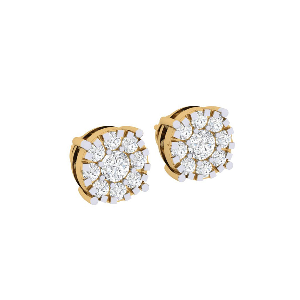 gold_real_diamond_cluster_stud_earring_00802E_2
