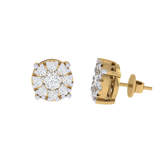 gold_real_diamond_cluster_stud_earring_00802E_3