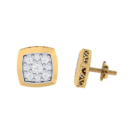gold_real_diamond_cushion_stud_earring_00818_3