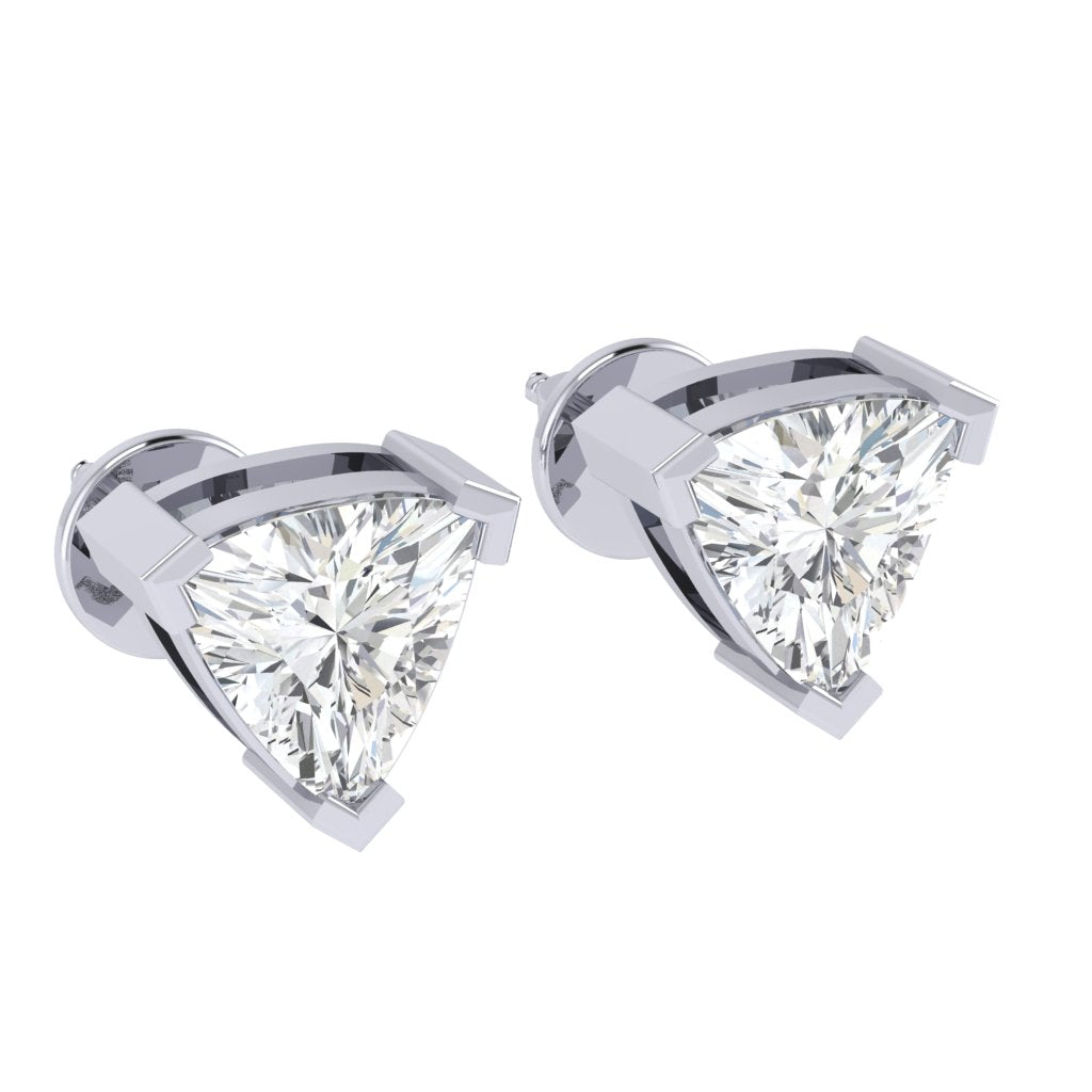 Gold Plated Sterling Silver Cubic Zirconia Diamond Stud Earring –