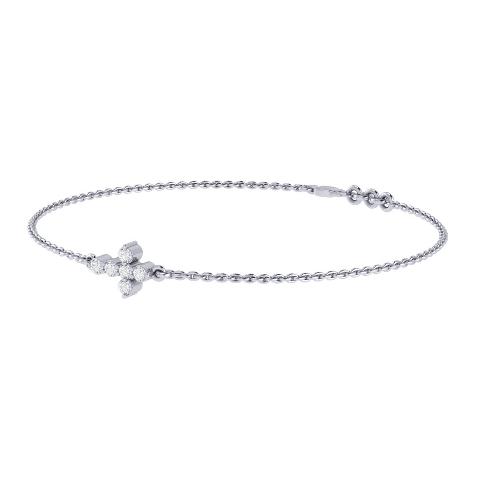 white_gold_real_diamond_cross_bracelet_00572A_3