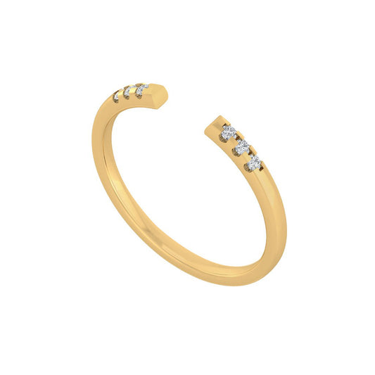 Diamtrendz gold real diamond band ring 1485_1