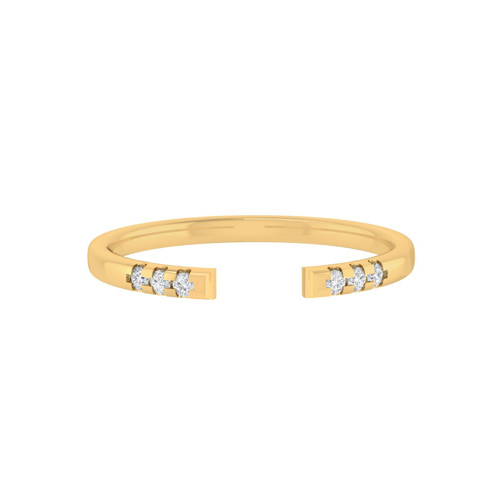 Diamtrendz gold real diamond band ring 1485_2