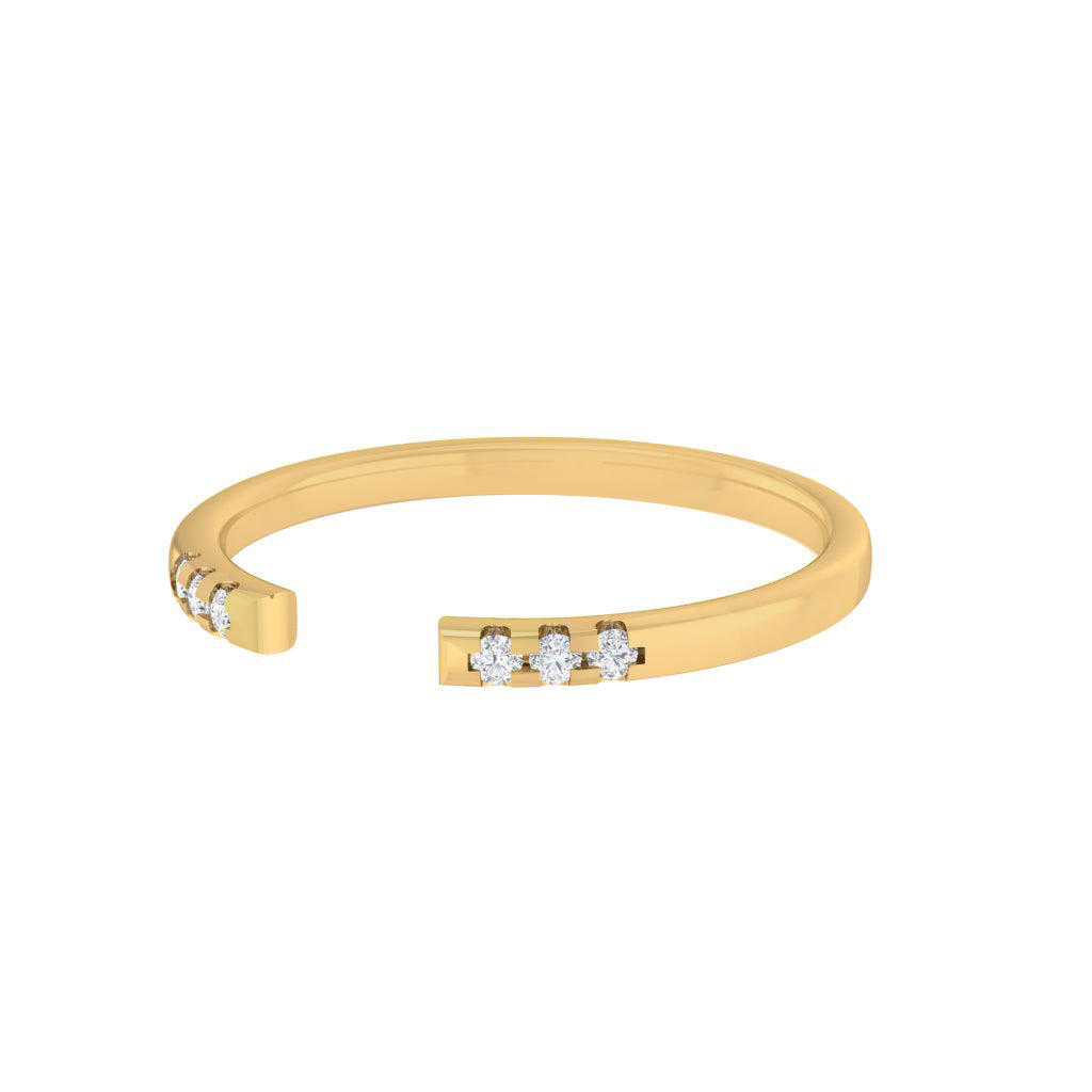 Diamtrendz gold real diamond band ring 1485_3