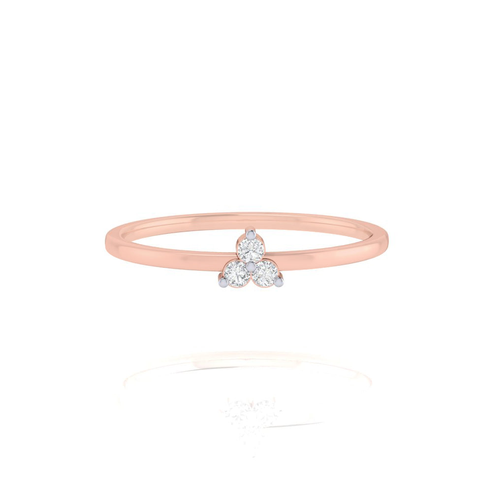 diamtrendz rose gold real diamond trio ring 1486_2
