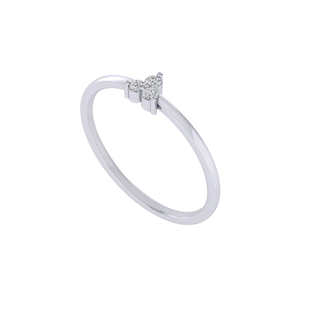 Diamtrendz white gold real diamond trio ring 1486_1