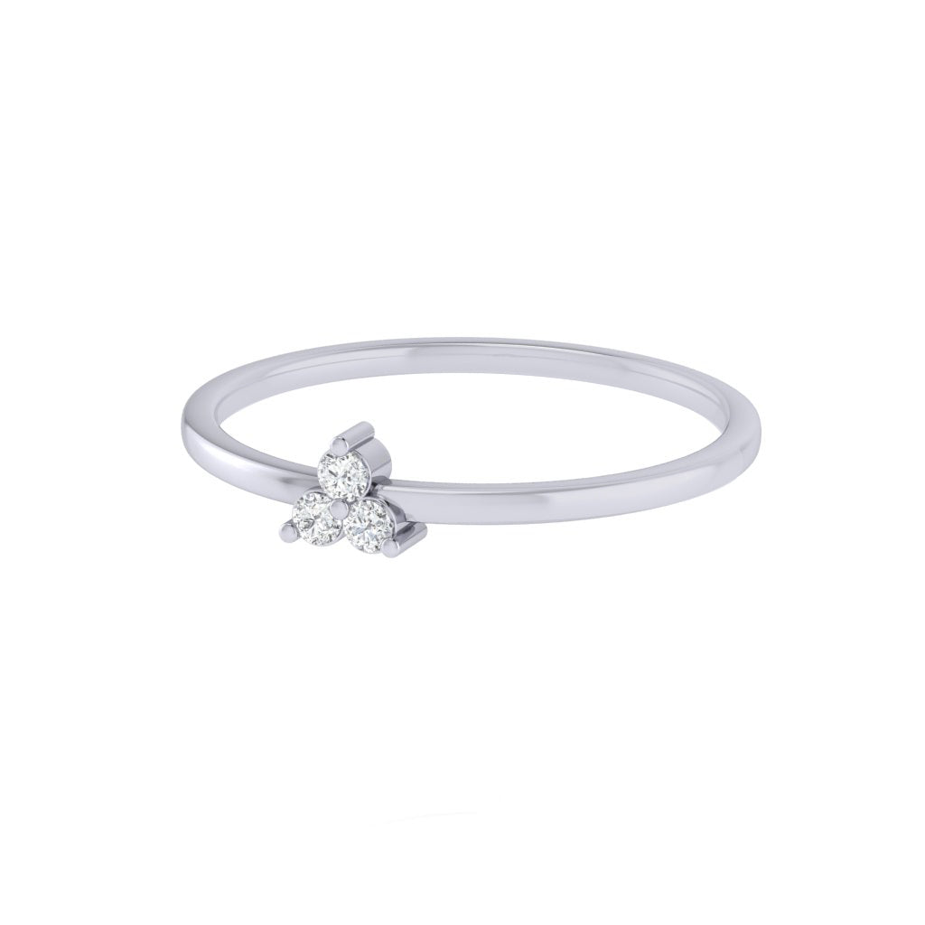 Diamtrendz white gold real diamond trio ring 1486_3