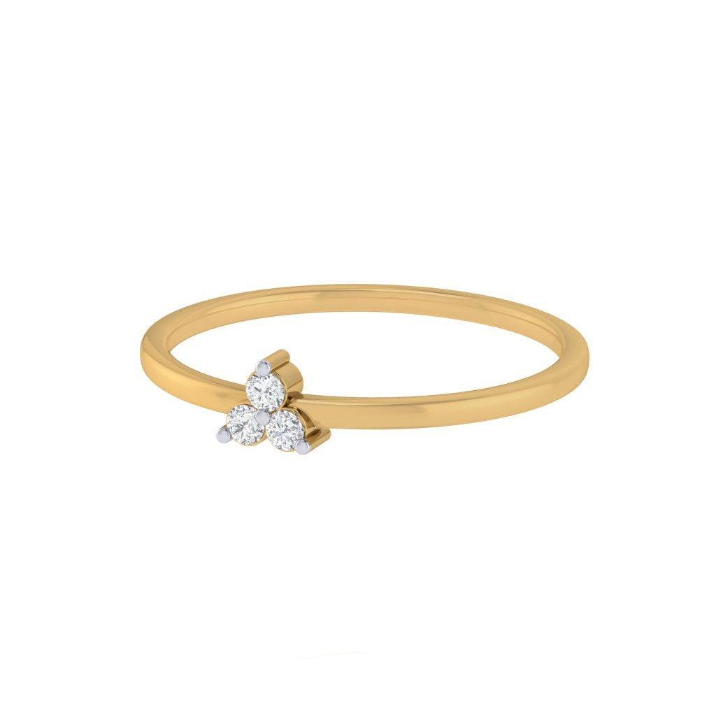 Diamtrendz gold real diamond trio ring 1486_3