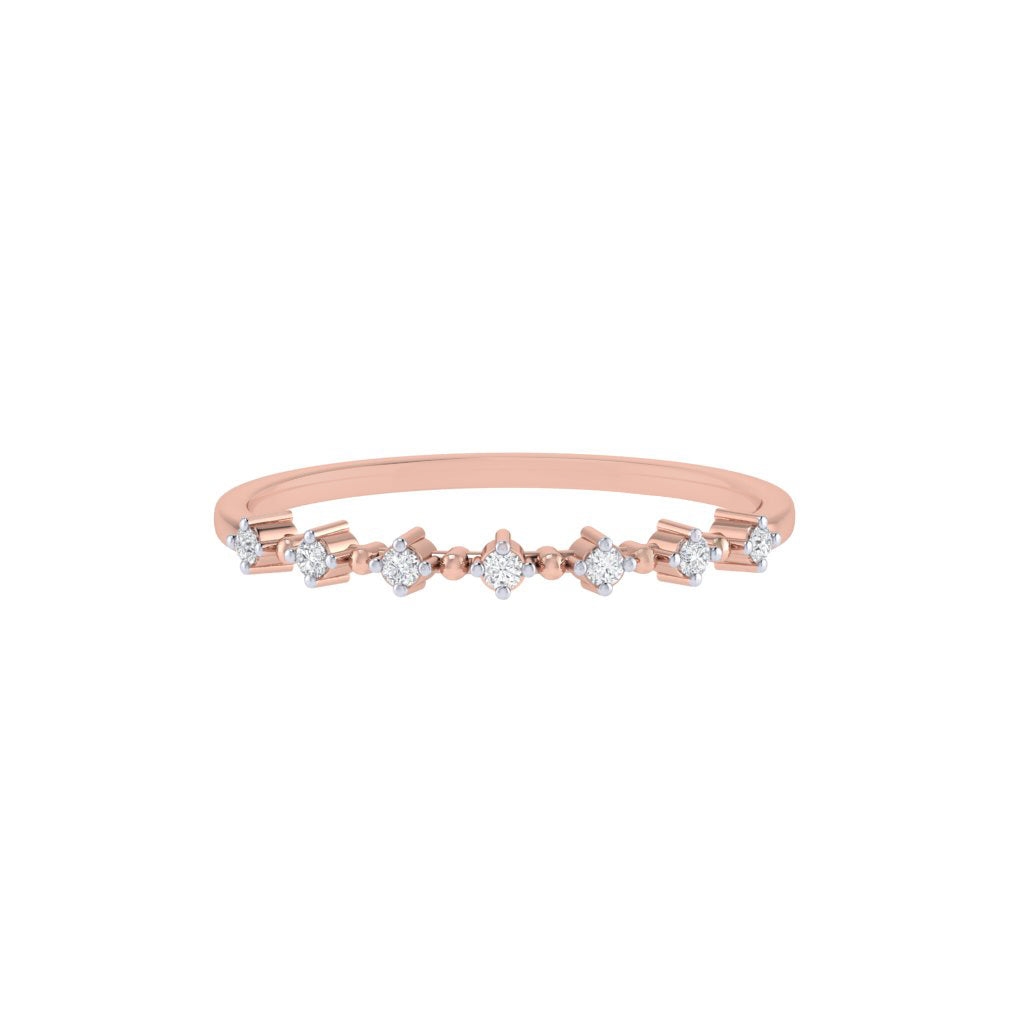 diamtrendz rose gold real diamond half band ring 1490_2