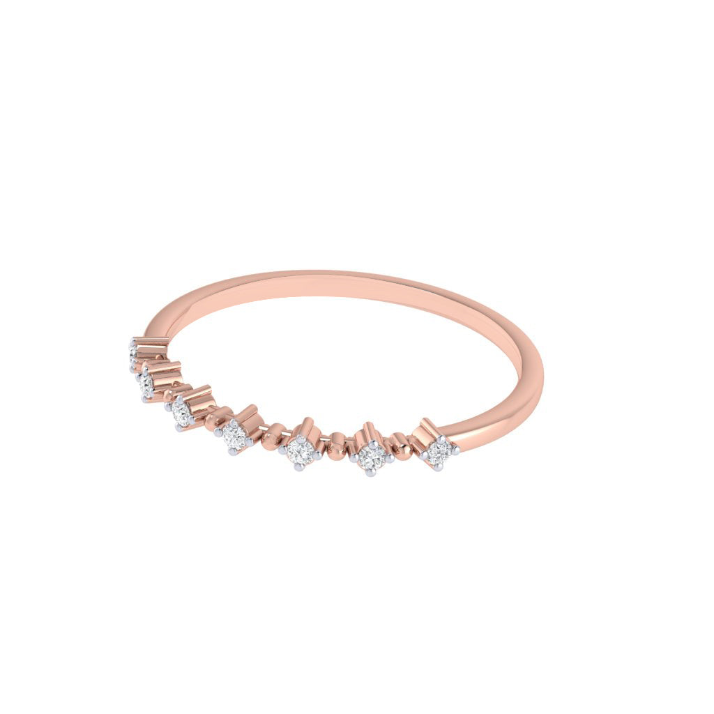 diamtrendz rose gold real diamond half band ring 1490_3