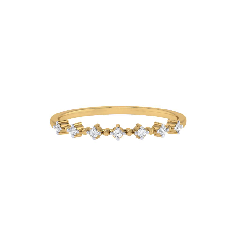 Diamtrendz gold real diamond half band ring 1490_2