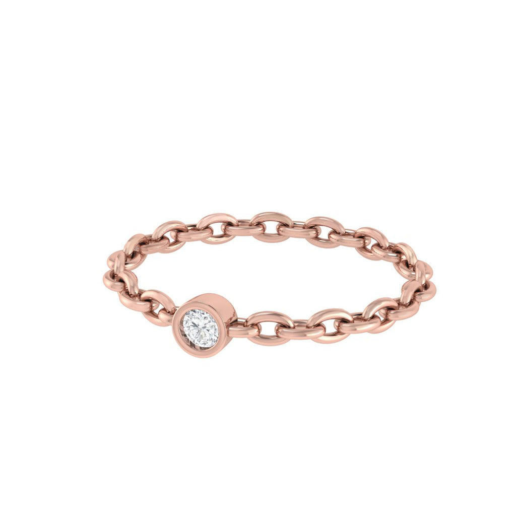 diamtrendz rose gold real diamond chain ring 1491_3