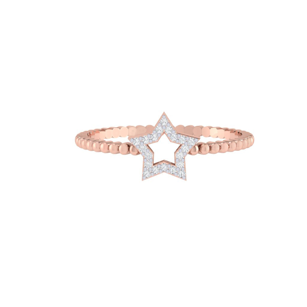 diamtrendz rose gold real diamond star bubble ring 1497_2