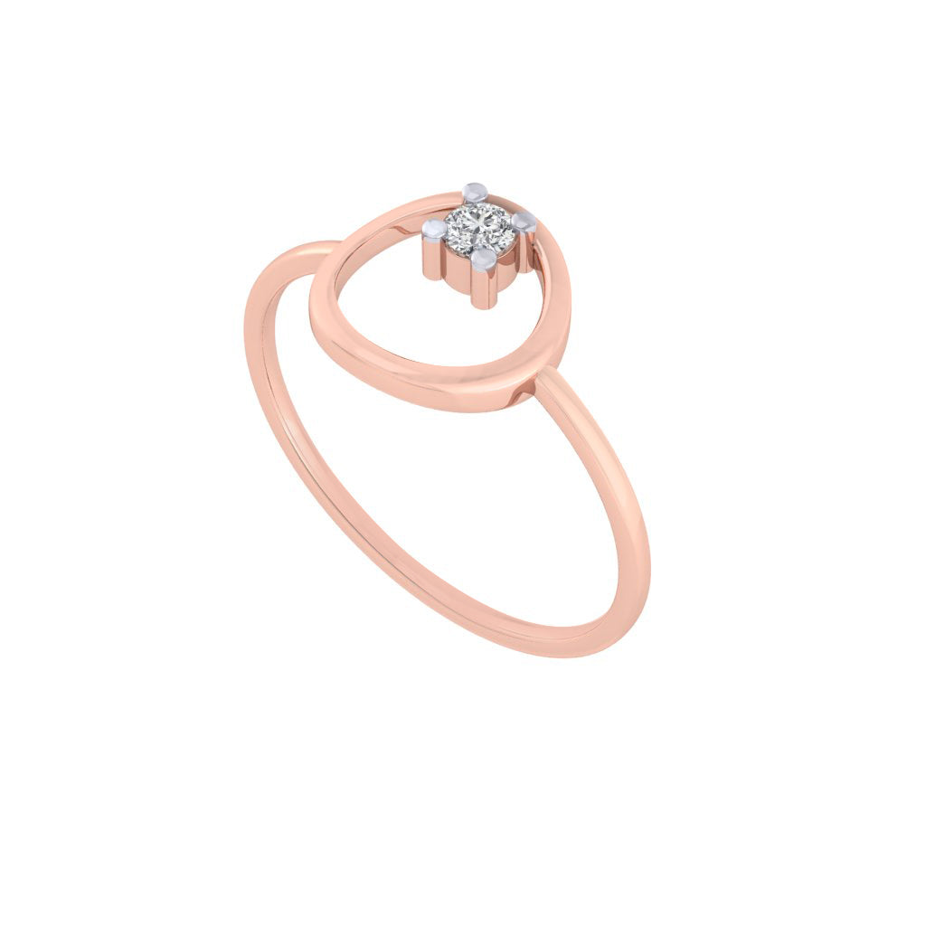 diamtrendz rose gold real diamond dew drop ring 1499_1