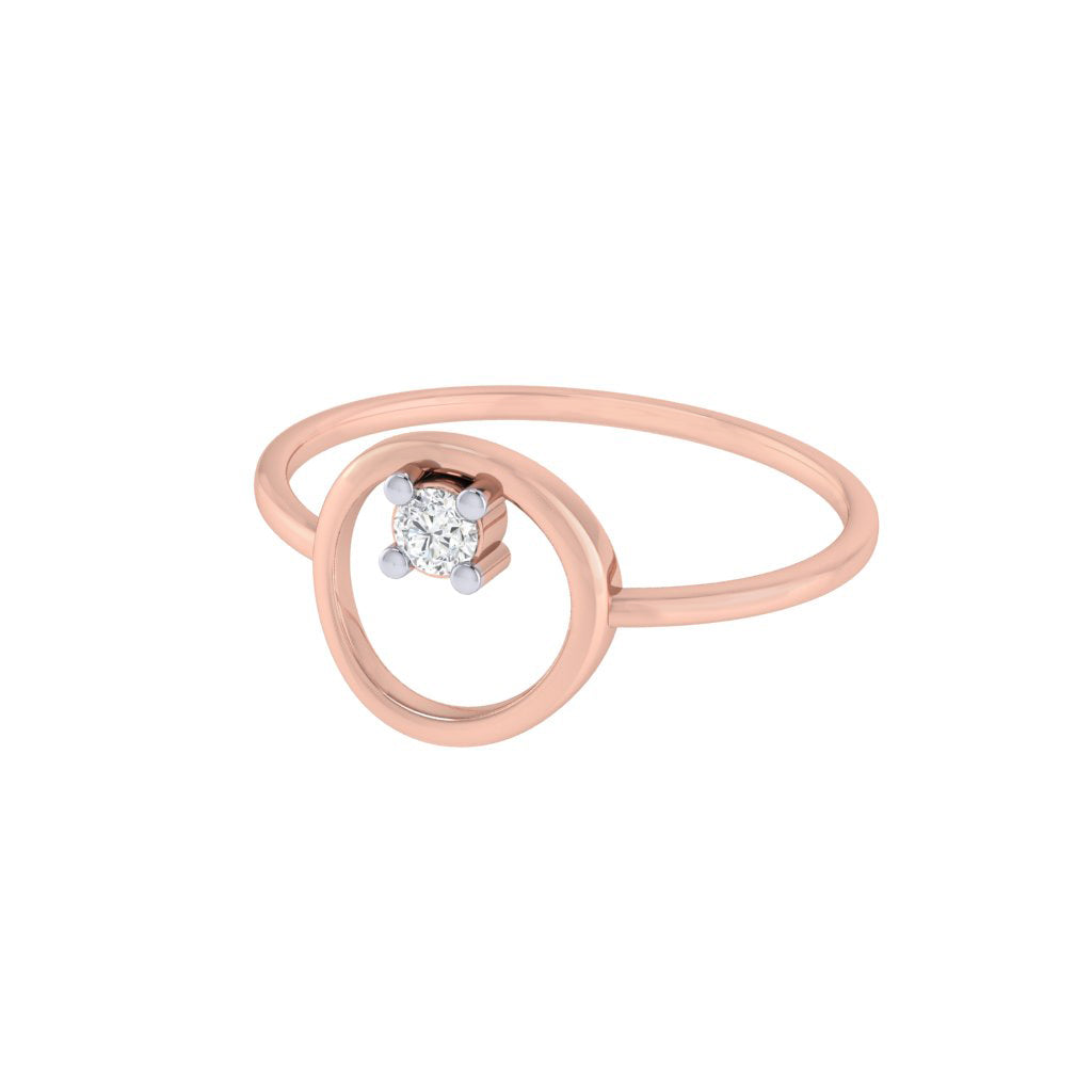 diamtrendz rose gold real diamond dew drop ring 1499_3