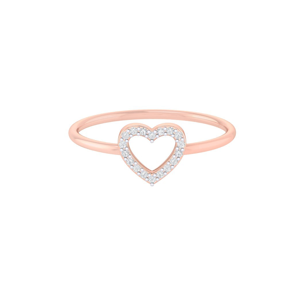 diamtrendz rose gold real diamond heart ring 1524_2