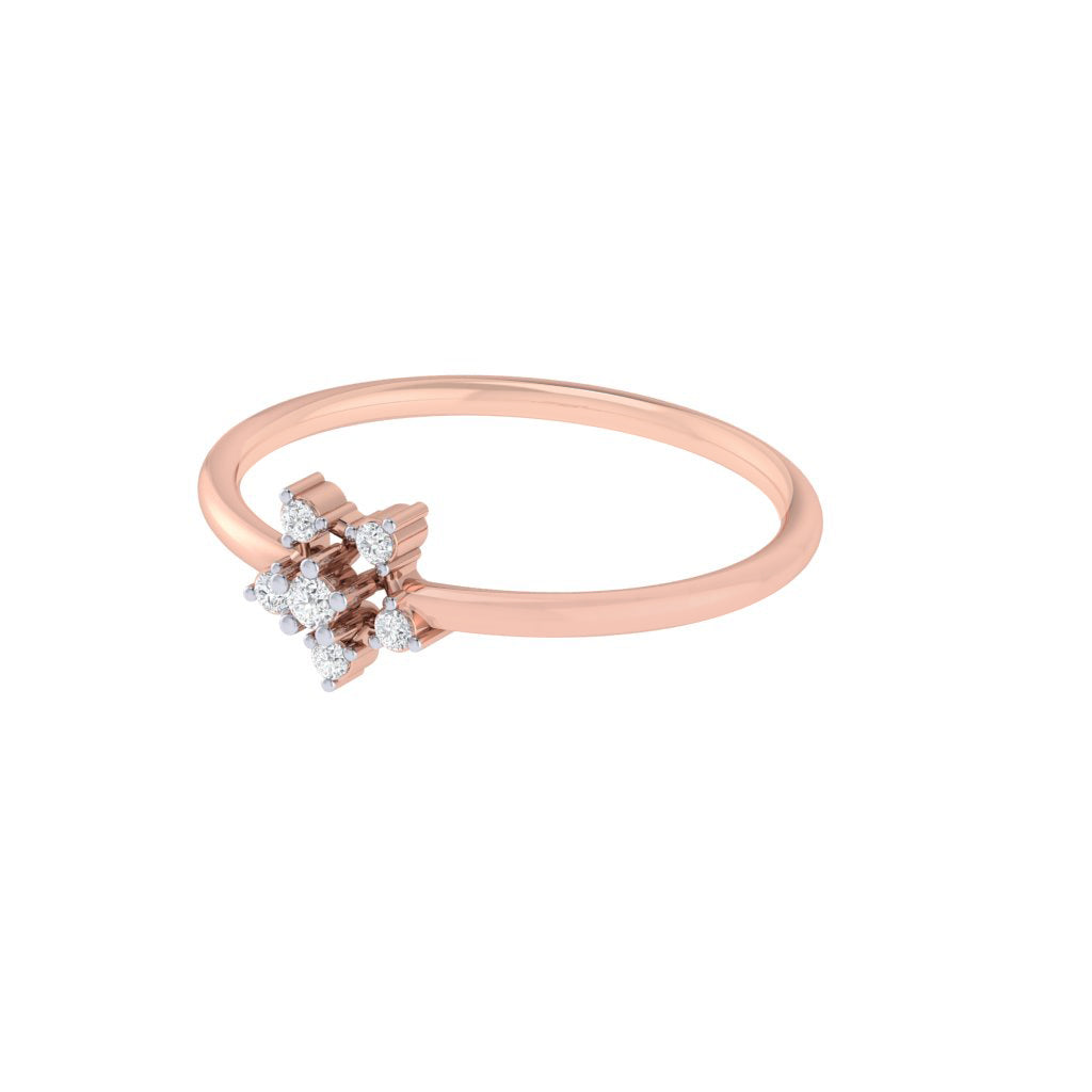 diamtrendz rose gold real diamond asterisk ring 1525_3