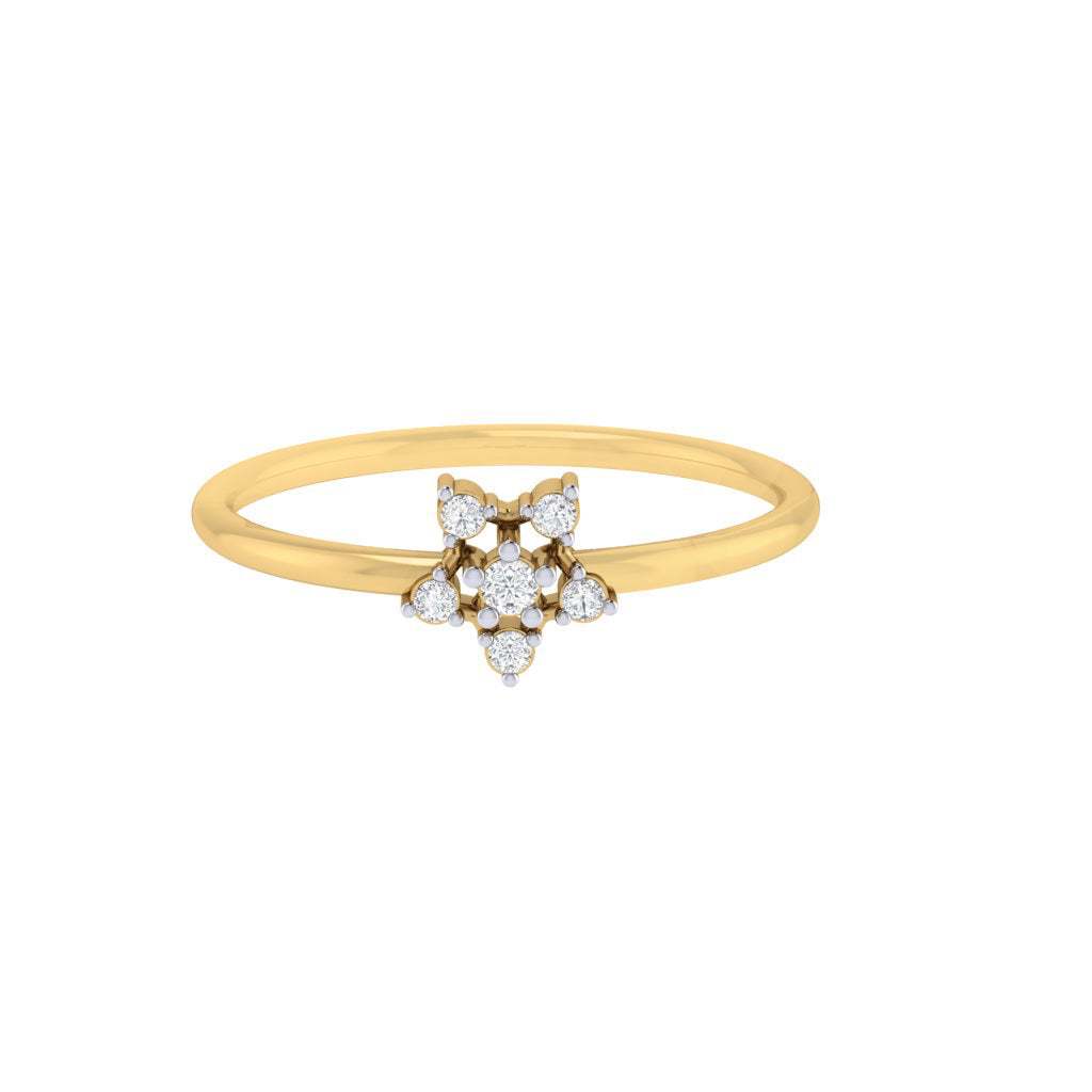 Diamtrendz gold real diamond asterisk ring 1525_2