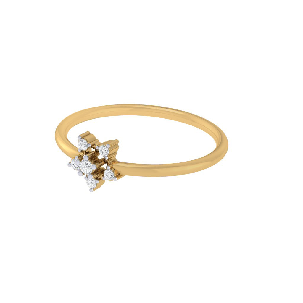 Diamtrendz gold real diamond asterisk ring 1525_3