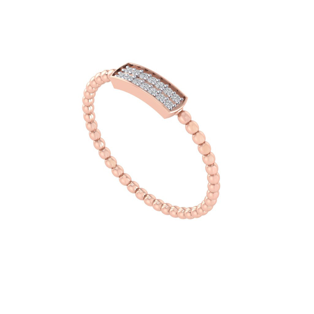 diamtrendz rose gold real diamond bubble band ring 1526_1