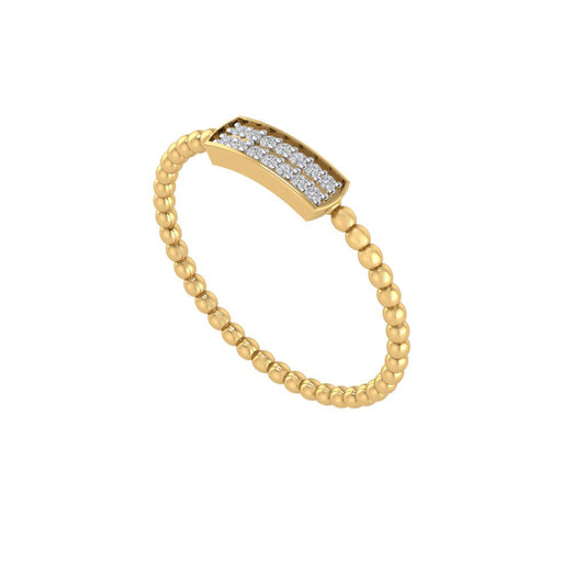 Diamtrendz gold real diamond bubble band ring 1526_1
