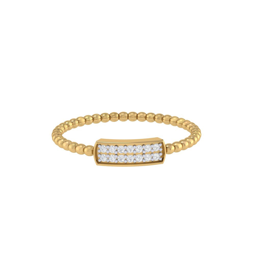 Diamtrendz gold real diamond bubble band ring 1526_2