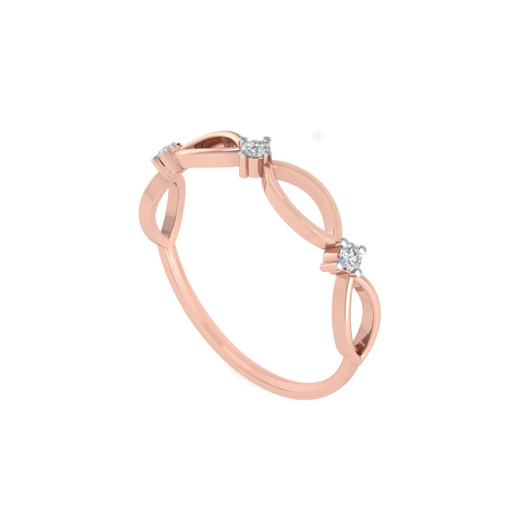 diamtrendz rose gold real diamond double infinity ring 1533_1