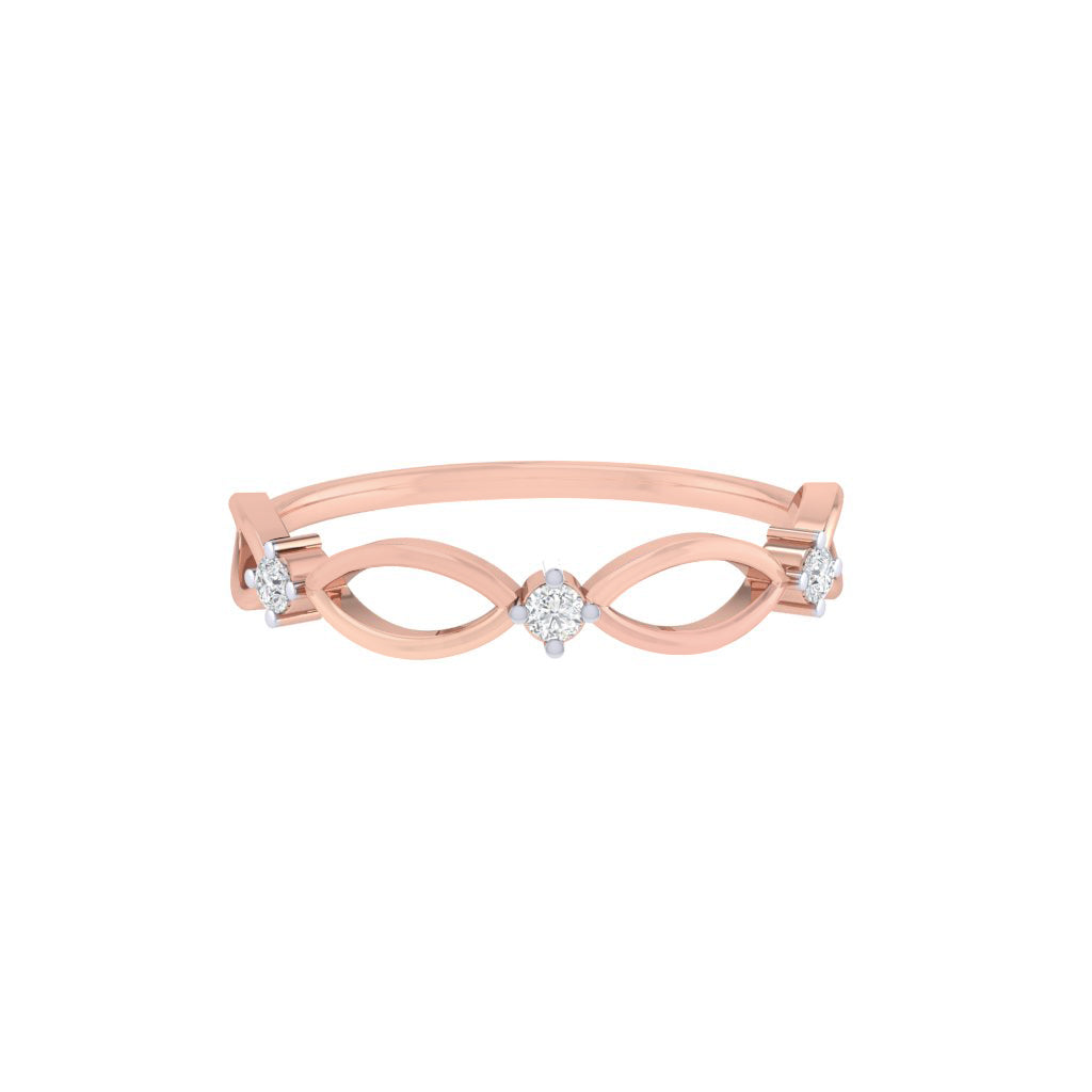 diamtrendz rose gold real diamond double infinity ring 1533_2