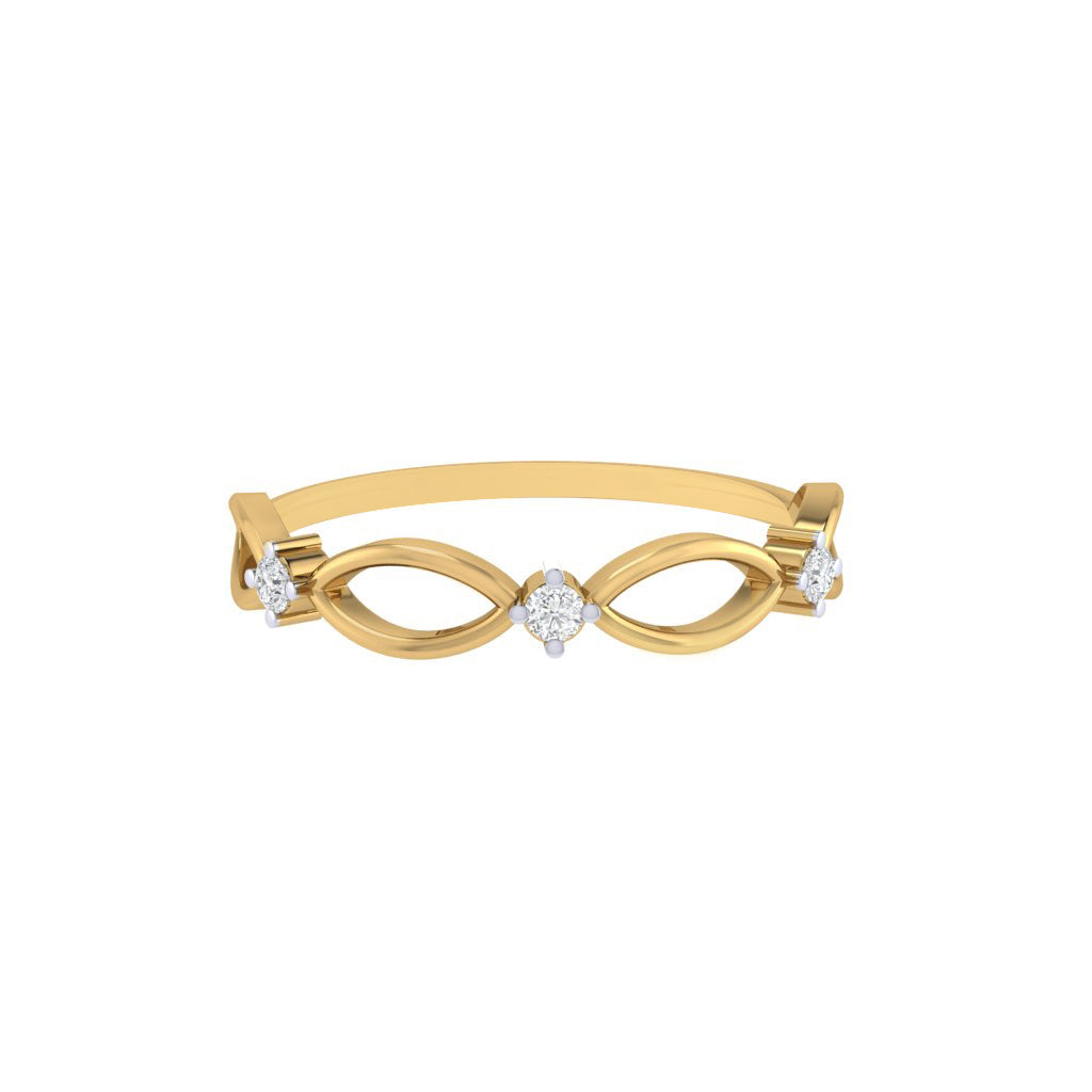 Diamtrendz gold real diamond double infinity ring 1533_2
