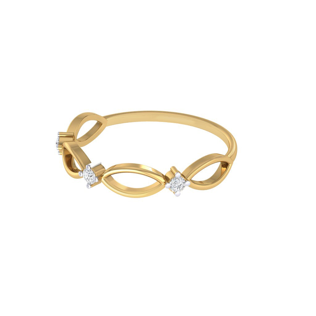 Diamtrendz gold real diamond double infinity ring 1533_3