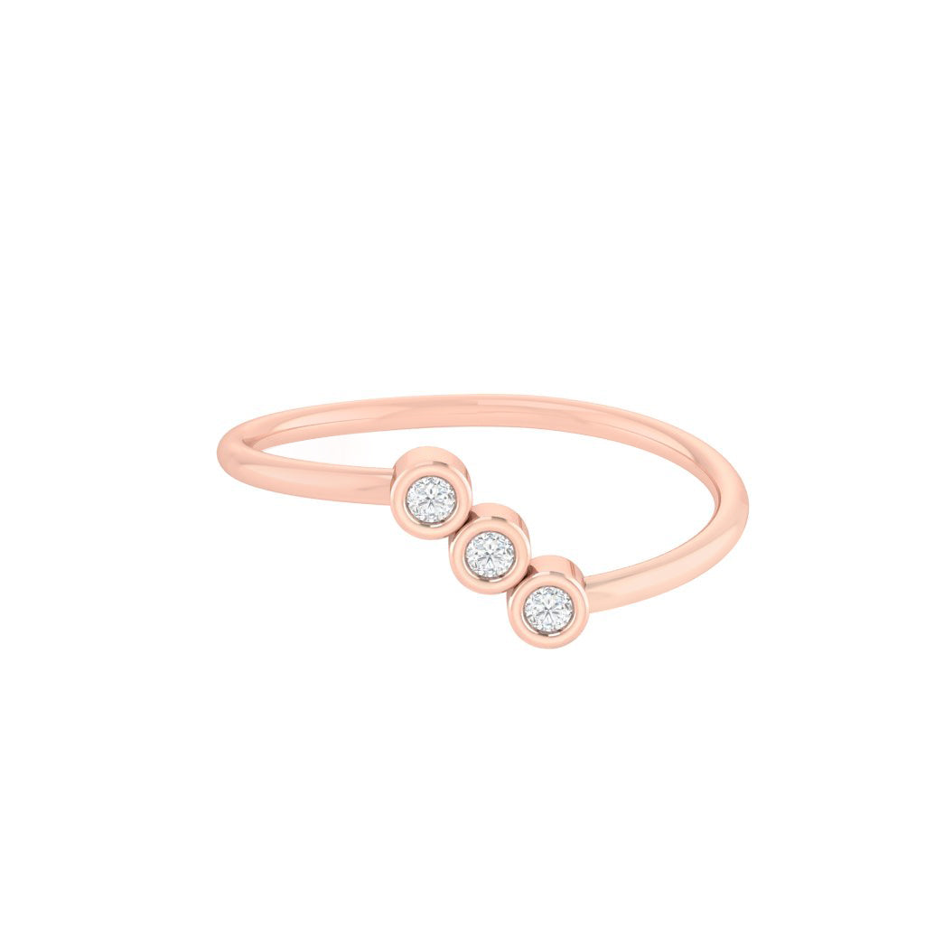diamtrendz rose gold real diamond trio ring 1534_2