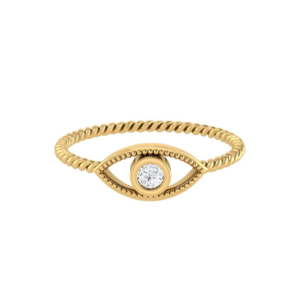 Diamtrendz gold real diamond evil eye ring 1535_2