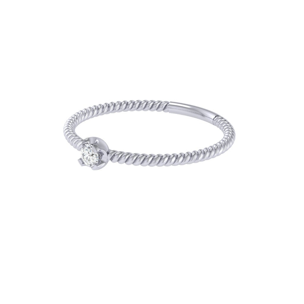 Diamtrendz white gold real diamond solitaire ring 1541_3