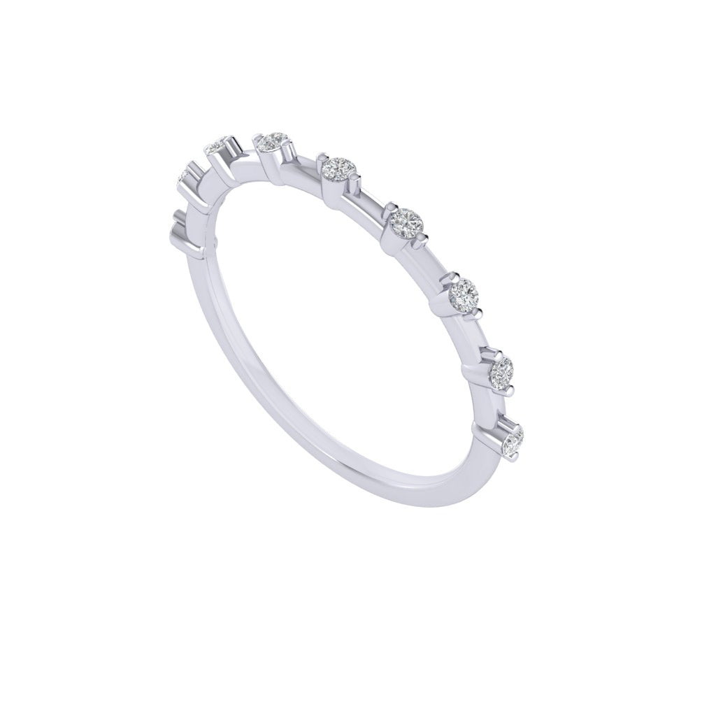 Diamtrendz white gold real diamond band ring 1554_1