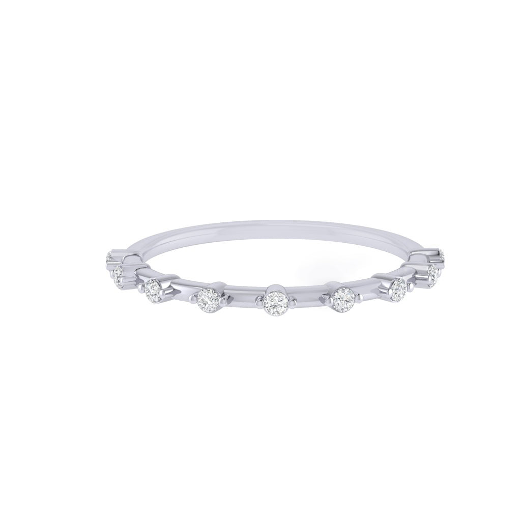 Diamtrendz white gold real diamond band ring 1554_2