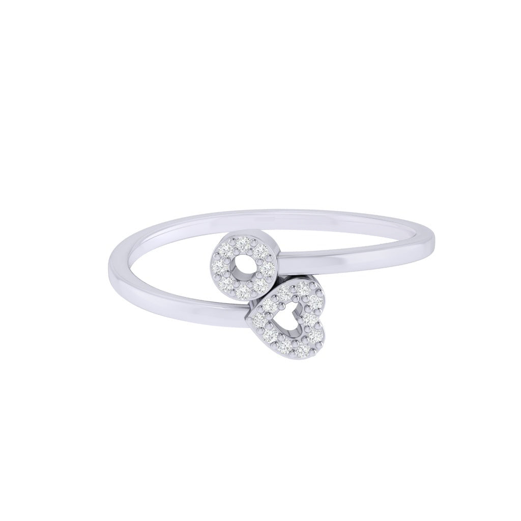 Diamtrendz white gold real diamond heart ring 1714_2