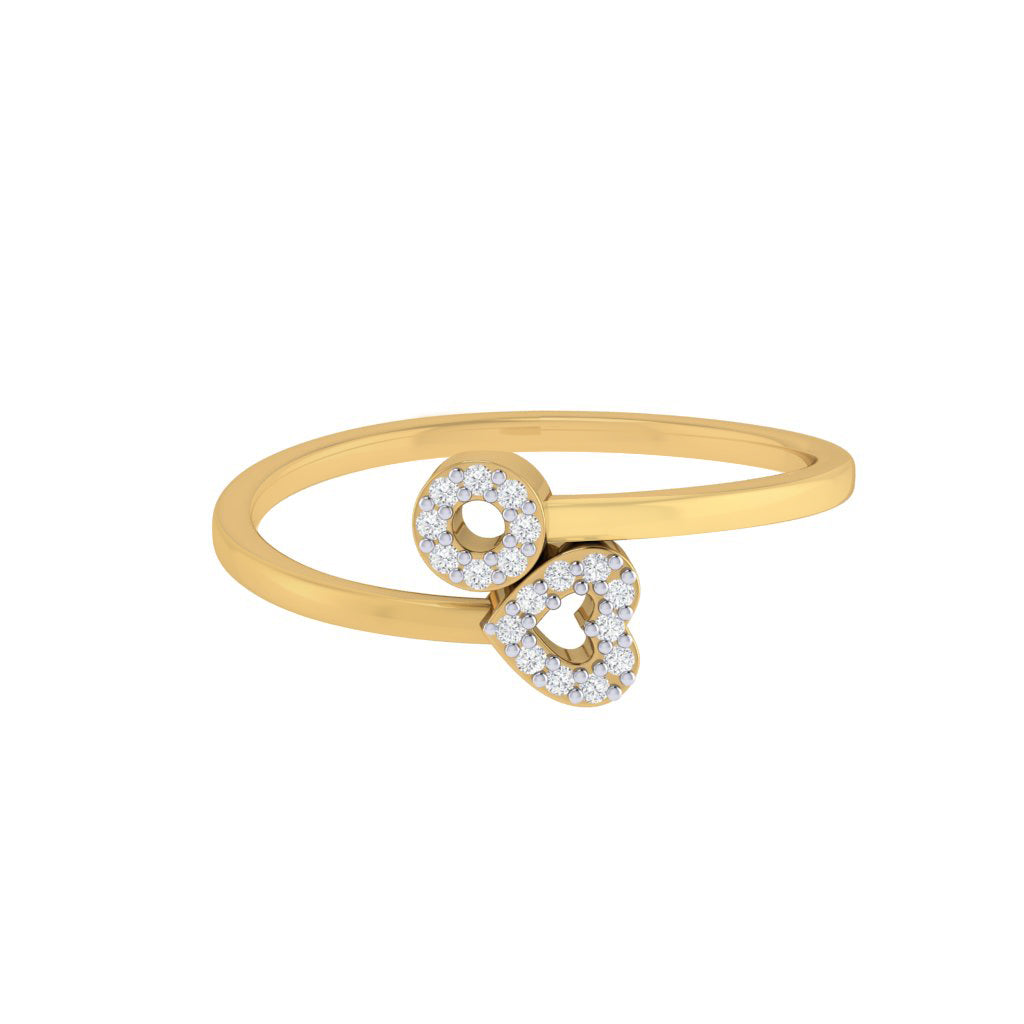 Diamtrendz gold real diamond heart ring 1714_2