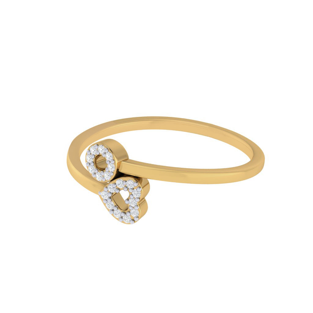 Diamtrendz gold real diamond heart ring 1714_3