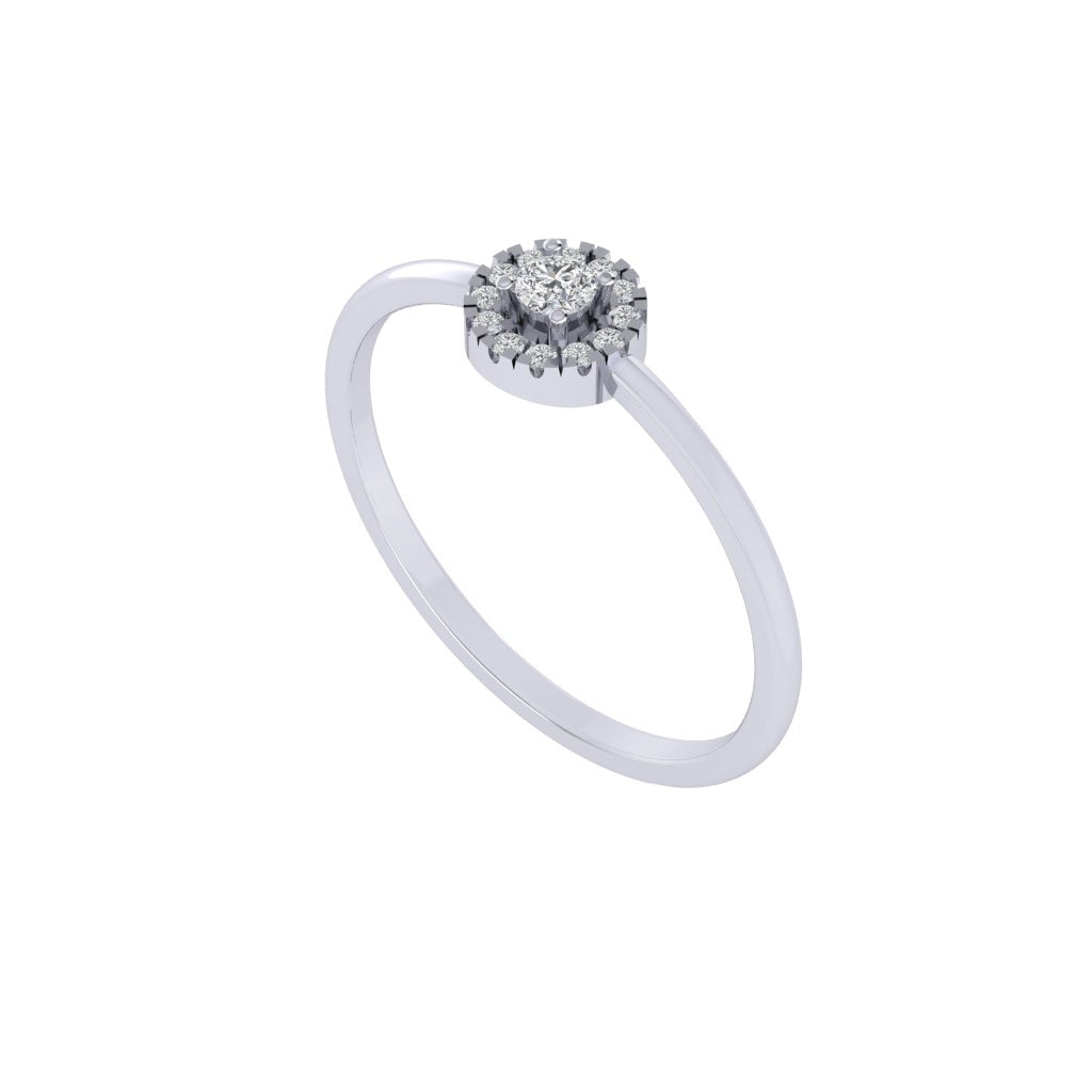 Diamtrendz white gold real diamond solitaire ring 1817_1