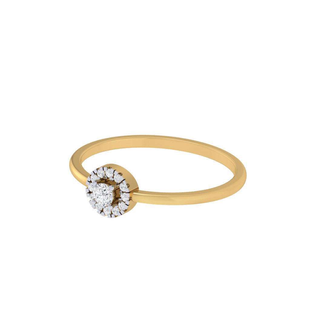 Diamtrendz gold real diamond solitaire ring 1817_3