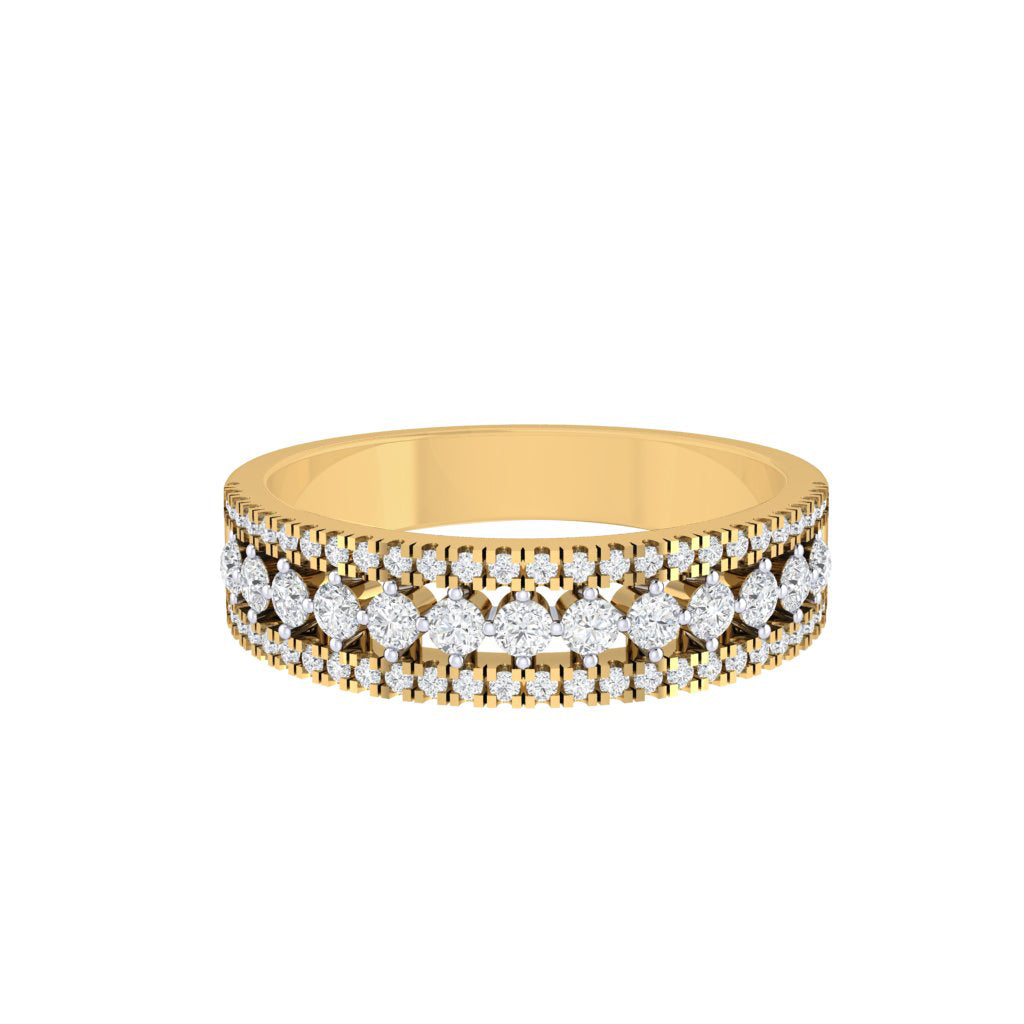 Diamtrendz gold real diamond band ring 1820_2