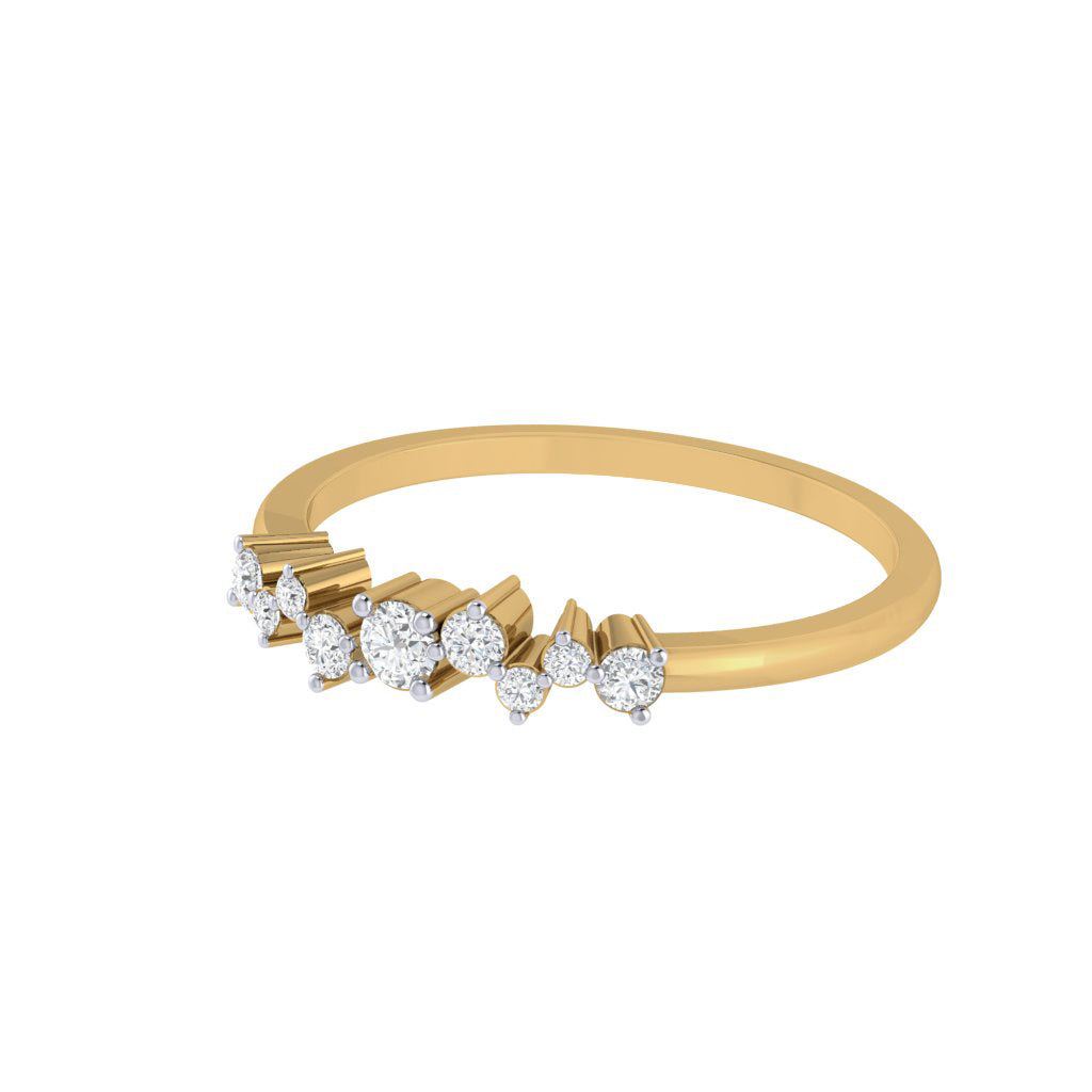 Diamtrendz gold real diamond band ring 1821_3